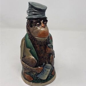 Charming Ceramic Monkey Figurine with Top Hat